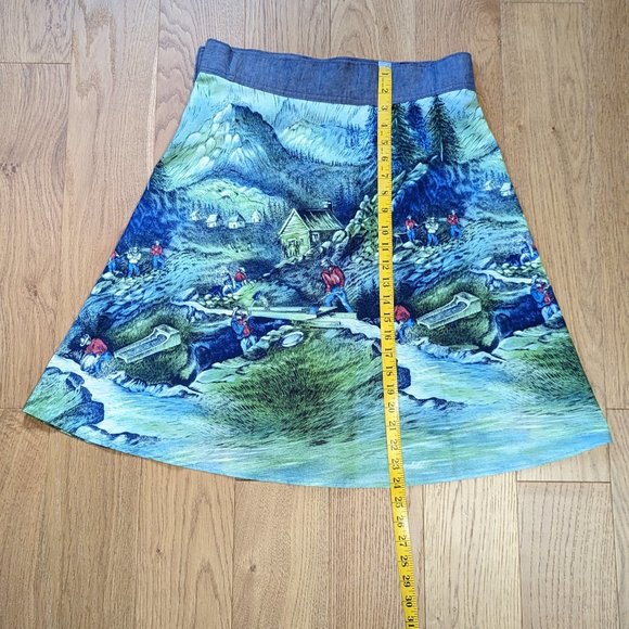 John Wolf Wrap Skirt Goldrush Mountain HANDMADE - Picture 4 of 8